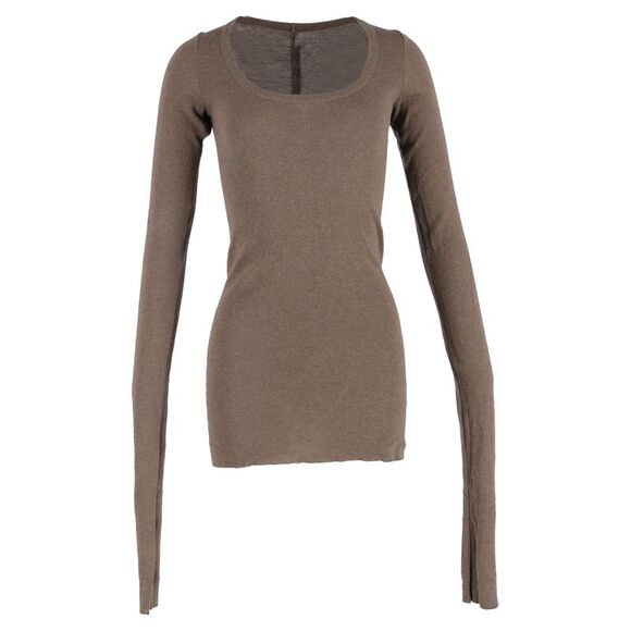 Rick Owens Sweaters - Rick Owens Long Sleeve Swewater in Brown Viscose